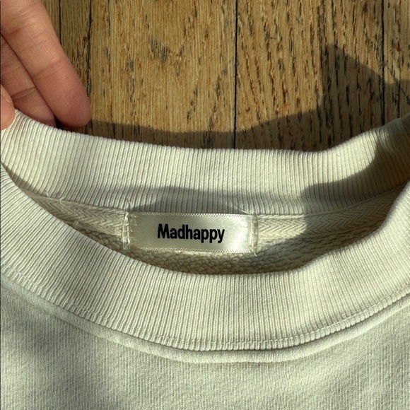Madhappy Local Optimist White Sweatshirt Size Medium - Picture 5 of 8